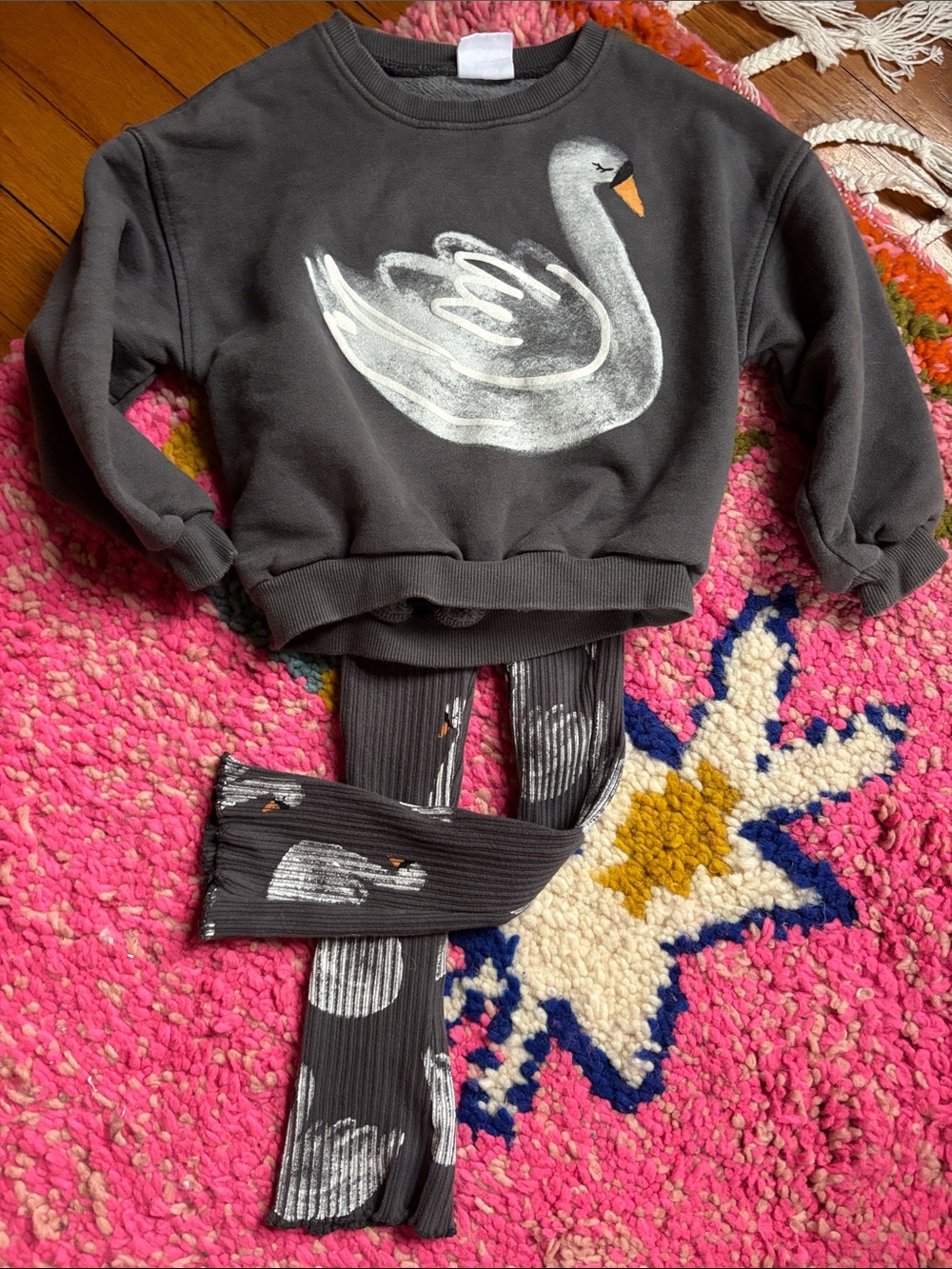Zara Charcoal Gray Sweatshirt with Flares